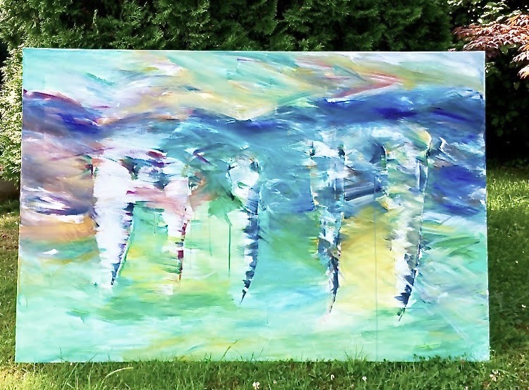 Portræt af en familie på 5